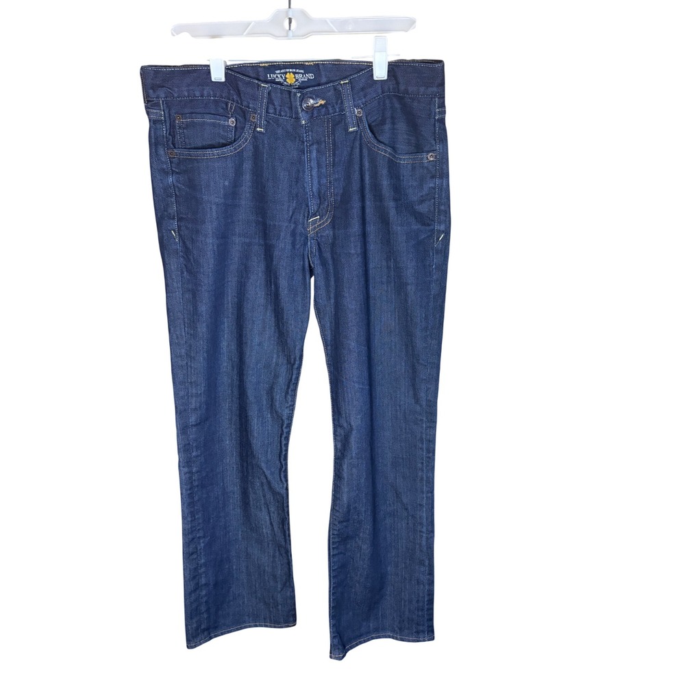 Lucky Brand Mens 31x30 Dark Wash Straight Leg Indigo Denim Jeans